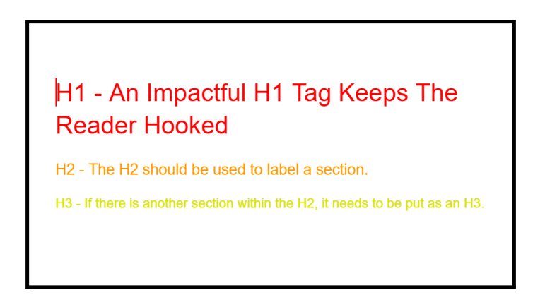 Heading tags are essential to SEO.